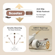 R For Rabbit Road Runner Blaze Scooter For Kids - Cream Gold