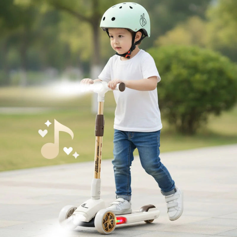 R For Rabbit Road Runner Blaze Scooter For Kids - Cream Gold