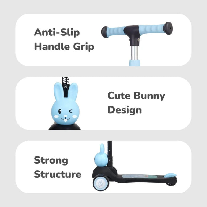 R For Rabbit -Road Runner Bunny - Black Blue-Ride Ons-R for Rabbit-Toycra