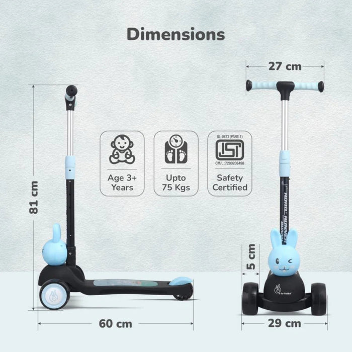 R For Rabbit -Road Runner Bunny - Black Blue-Ride Ons-R for Rabbit-Toycra