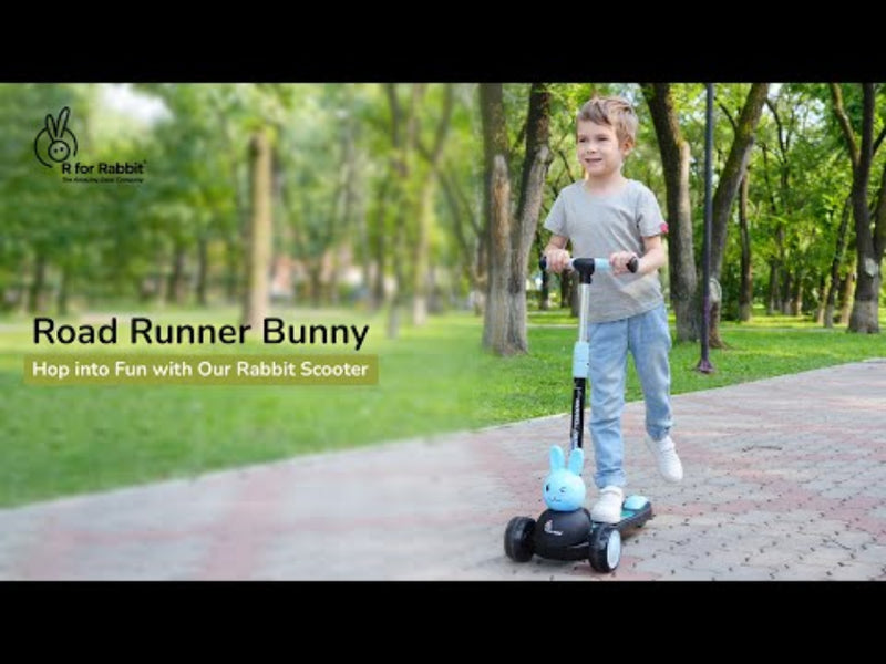 R For Rabbit -Road Runner Bunny - Black Blue