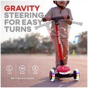 R For Rabbit Road Runner Jazz Scooter for Kids With ABEC7 Bearings, LED PU Wheels & Foldable Frame