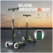 R For Rabbit Road Runner Jazz Scooter for Kids With ABEC7 Bearings, LED PU Wheels & Foldable Frame