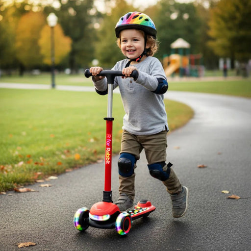 R For Rabbit Road Runner Jazz Scooter for Kids With ABEC7 Bearings, LED PU Wheels & Foldable Frame-Ride Ons-R for Rabbit-Toycra