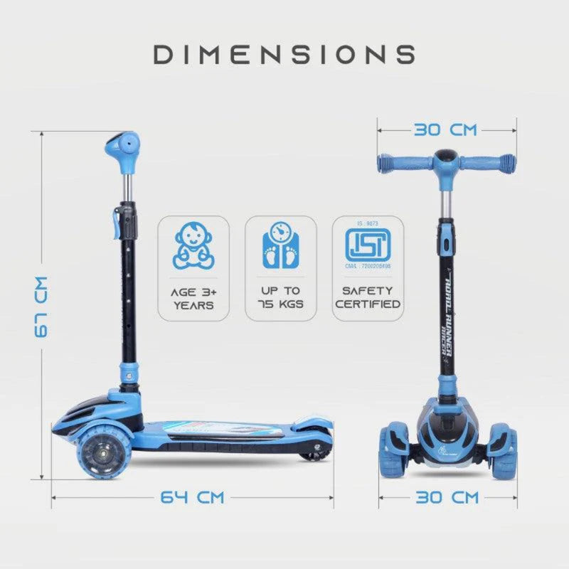 R For Rabbit Road Runner Racer Scooter -Blue Black