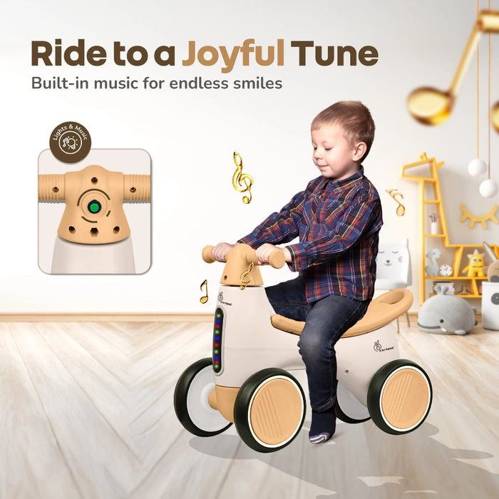 R For Rabbit Speedster Glider Rideon Car Beige-Ride Ons-R for Rabbit-Toycra