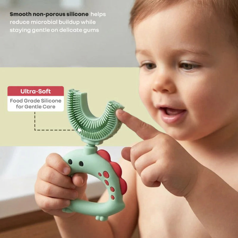 R For Rabbit Tiny Smiles U Kids Toothbrush - Green