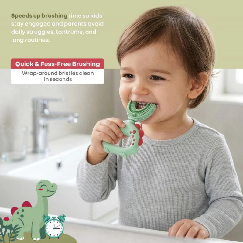 R For Rabbit Tiny Smiles U Kids Toothbrush - Green
