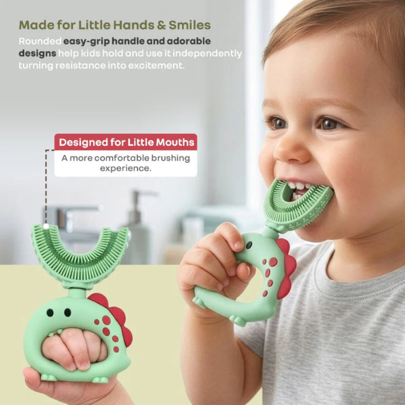 R For Rabbit Tiny Smiles U Kids Toothbrush - Green