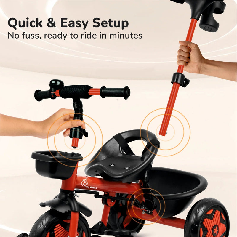 R For Rabbit - Tiny Toes R20 Ace - Tricycle - Cherry Red