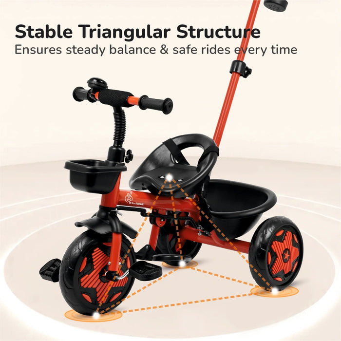 R For Rabbit - Tiny Toes R20 Ace - Tricycle - Cherry Red-Ride Ons-R for Rabbit-Toycra