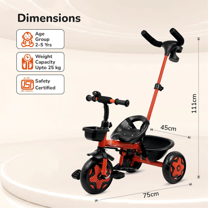 R For Rabbit - Tiny Toes R20 Ace - Tricycle - Cherry Red-Ride Ons-R for Rabbit-Toycra