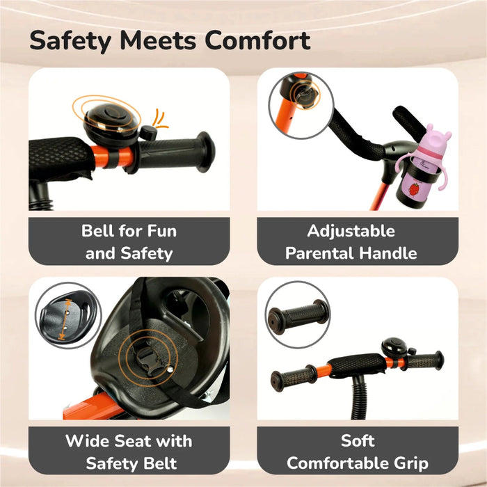 R For Rabbit - Tiny Toes R20 Ace - Tricycle - Cherry Red-Ride Ons-R for Rabbit-Toycra