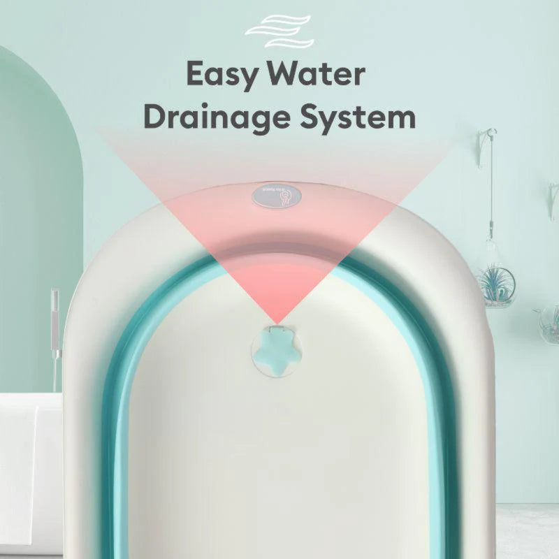 R for Rabbit Bubble Double Aqua Baby Bath Tub Compact Fold & Portable
