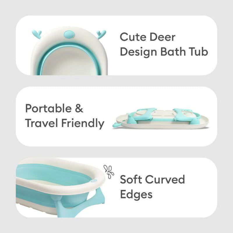 R for Rabbit Bubble Double Aqua Baby Bath Tub Compact Fold & Portable