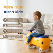 R for Rabbit Iya Iya Aero Ace Swing Car for Kids - Orange Blue