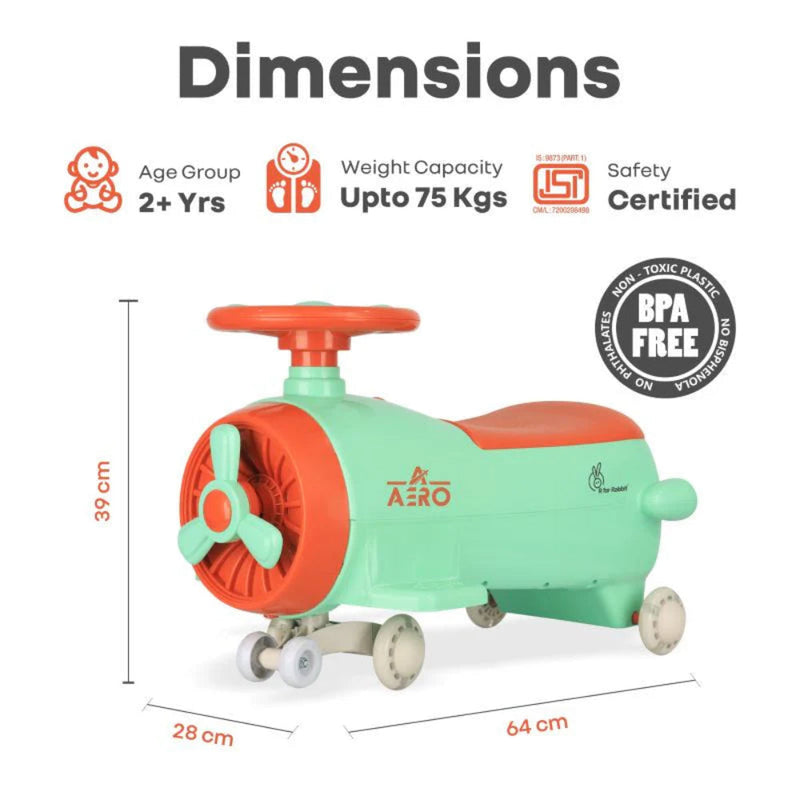 R for Rabbit Iya Iya Aero Swing Car for kids