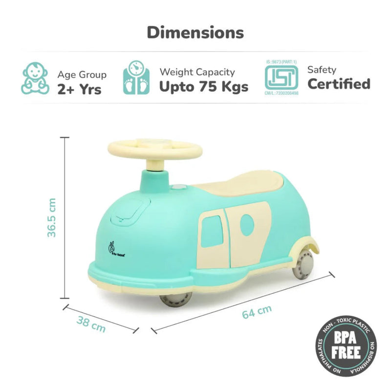 R for Rabbit Iya Iya Caravan – 3-in-1 Multipurpose Ride-On with PU LED Wheels
