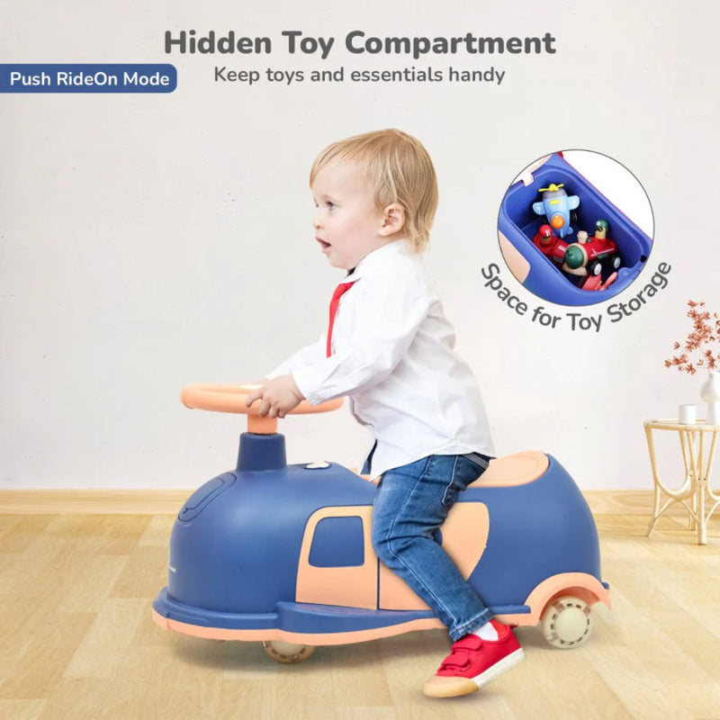 R for Rabbit Iya Iya Caravan – 3-in-1 Multipurpose Ride-On with PU LED Wheels