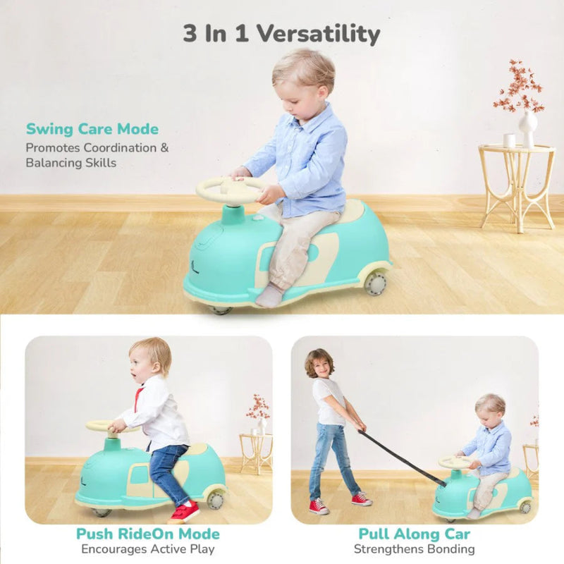 R for Rabbit Iya Iya Caravan – 3-in-1 Multipurpose Ride-On with PU LED Wheels