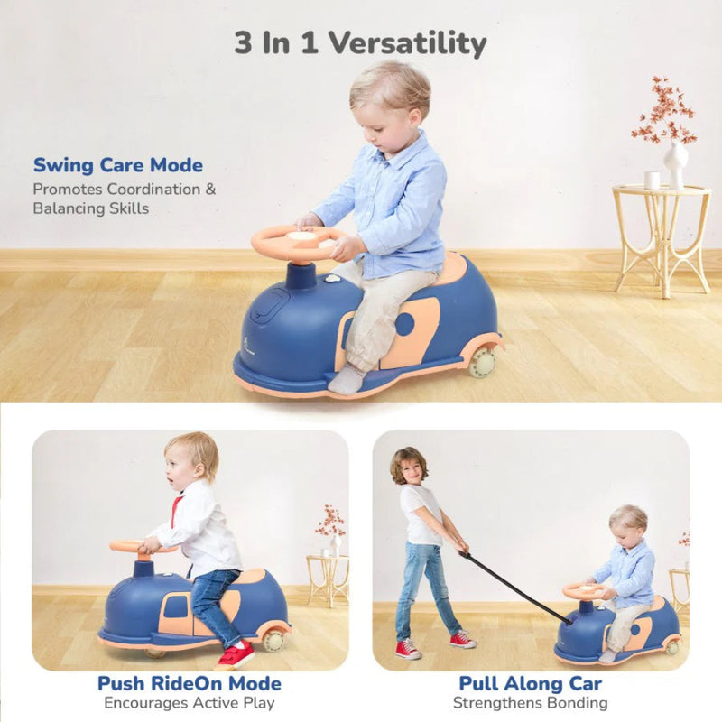 R for Rabbit Iya Iya Caravan – 3-in-1 Multipurpose Ride-On with PU LED Wheels