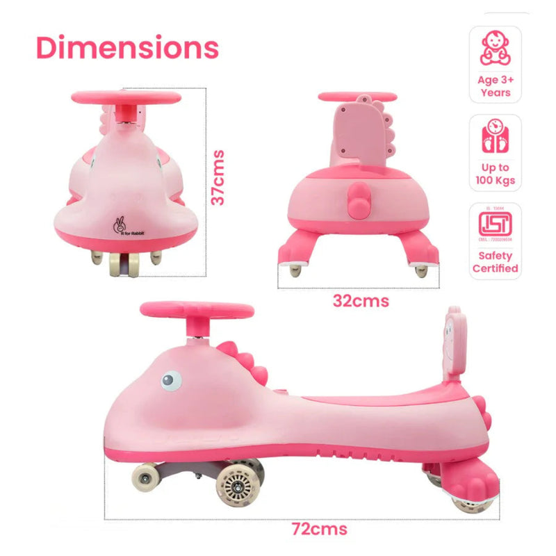 R for Rabbit Iya Iya Dino Kids Swing Car