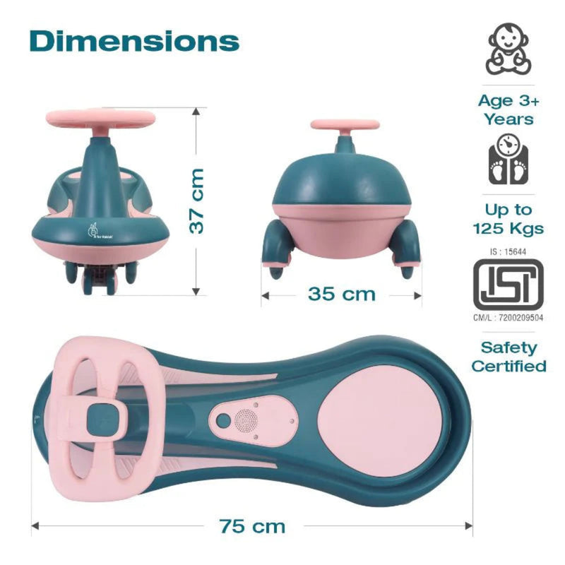R for Rabbit Iya Iya Drift Swing Car - Green Pink | Buy Online at — Toycra