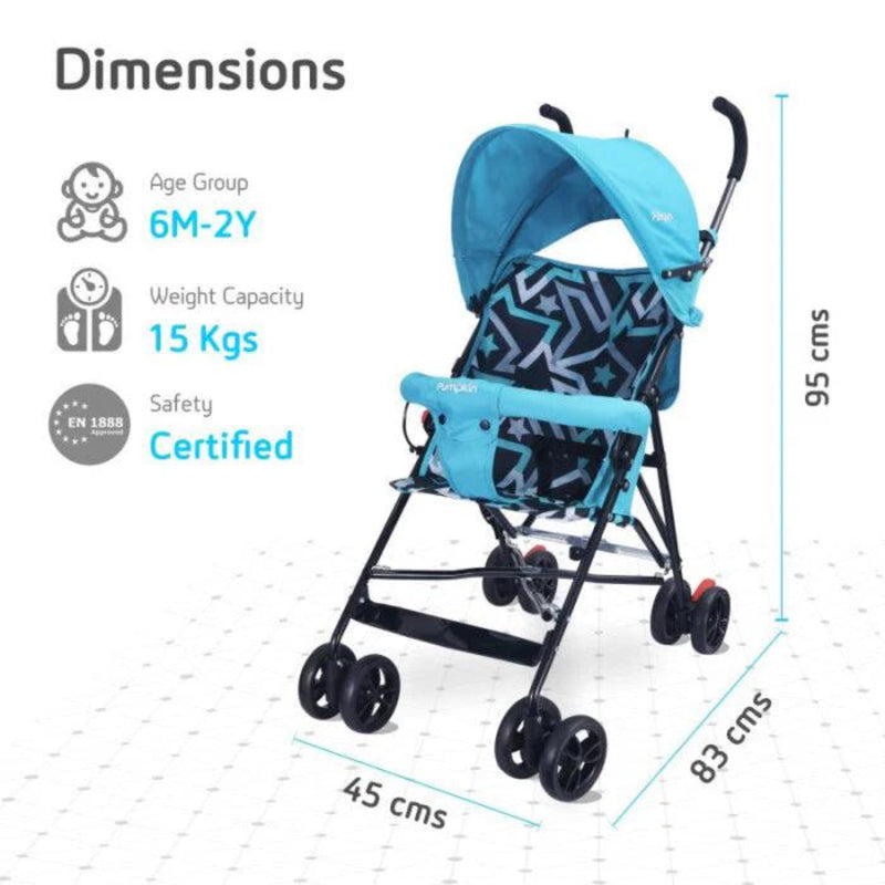 R for Rabbit Kiddie Kingdom Buggy Stroller -Blue
