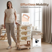 R for Rabbit Kiddo Korner Bear Baby Organiser with Drawers & Wheels