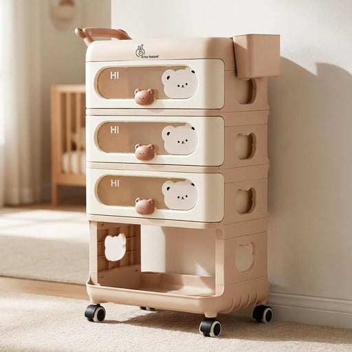 R for Rabbit Kiddo Korner Bear Baby Organiser with Drawers & Wheels
