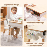 R for Rabbit Little Genius Woodland Kids Study Table With Chair