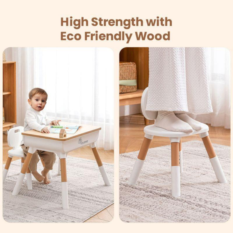 R for Rabbit Little Genius Woodland Kids Study Table With Chair