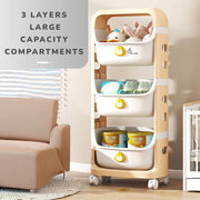 R for Rabbit Polypropylene Kiddo Korner Frosty Organizer for Kids Toys - Beige White