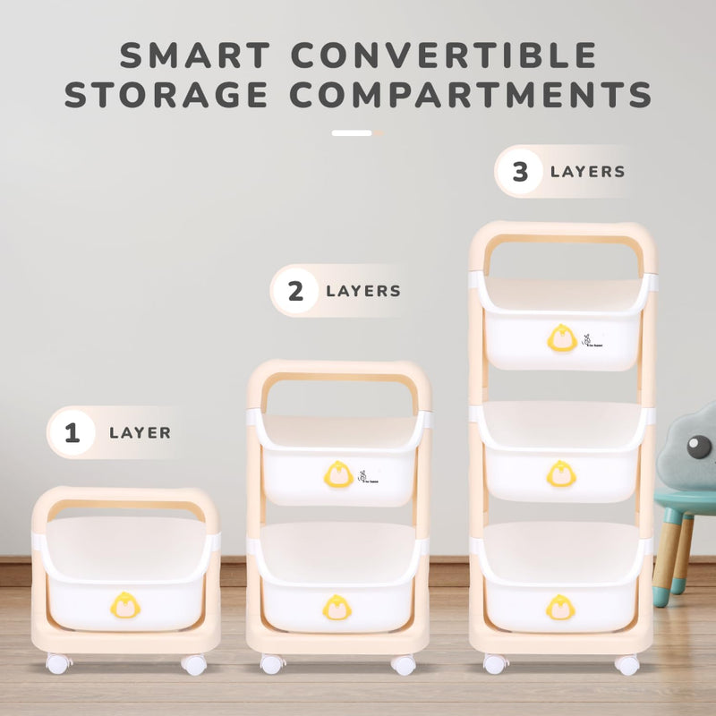 R for Rabbit Polypropylene Kiddo Korner Frosty Organizer for Kids Toys - Beige White
