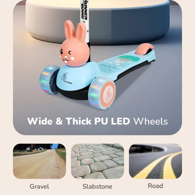 R for Rabbit Road Runner Bunny Scooter For Kids With PU LED Wheels — Toycra
