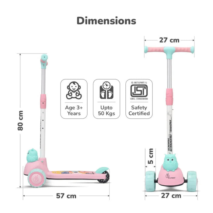 R for Rabbit Road Runner Ryder Kids Scooter-Ride Ons-R for Rabbit-Toycra
