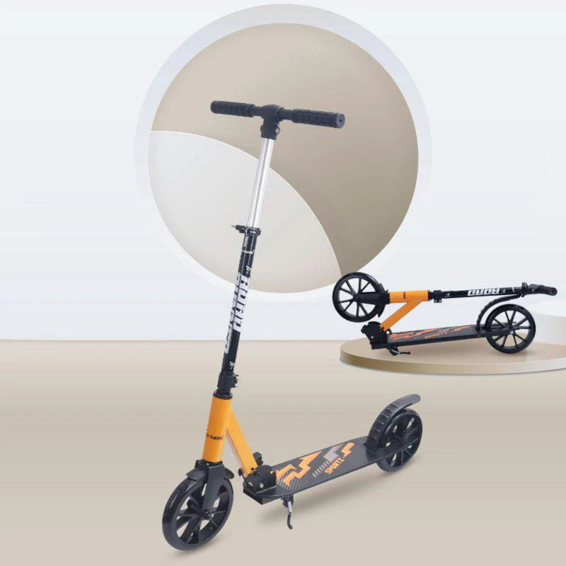 R for Rabbit Road Runner Sportz Scooter - 3 Level Height Adjustment, Easy Fold, Wide Base & Stand