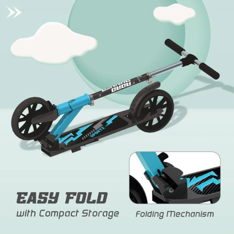 R for Rabbit Road Runner Sportz Scooter - 3 Level Height Adjustment, Easy Fold, Wide Base & Stand