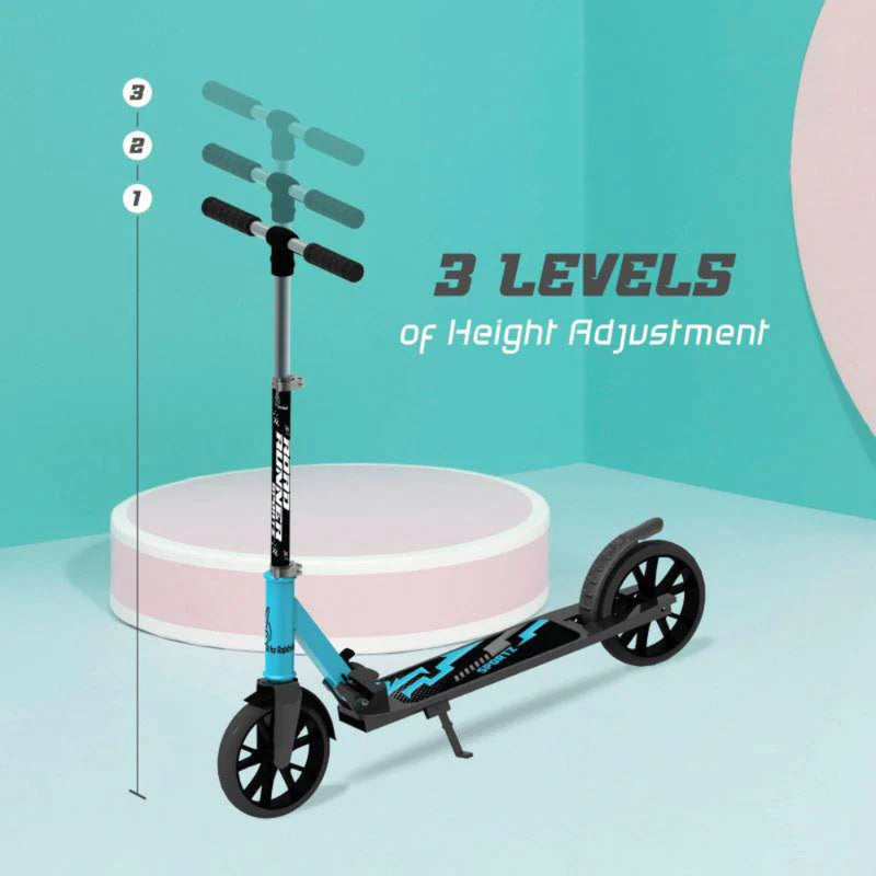 R for Rabbit Road Runner Sportz Scooter - 3 Level Height Adjustment, Easy Fold, Wide Base & Stand