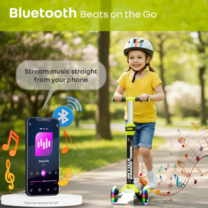 R for Rabbit Road Runner Stellar Scooter - Neon Black-Ride Ons-R for Rabbit-Toycra