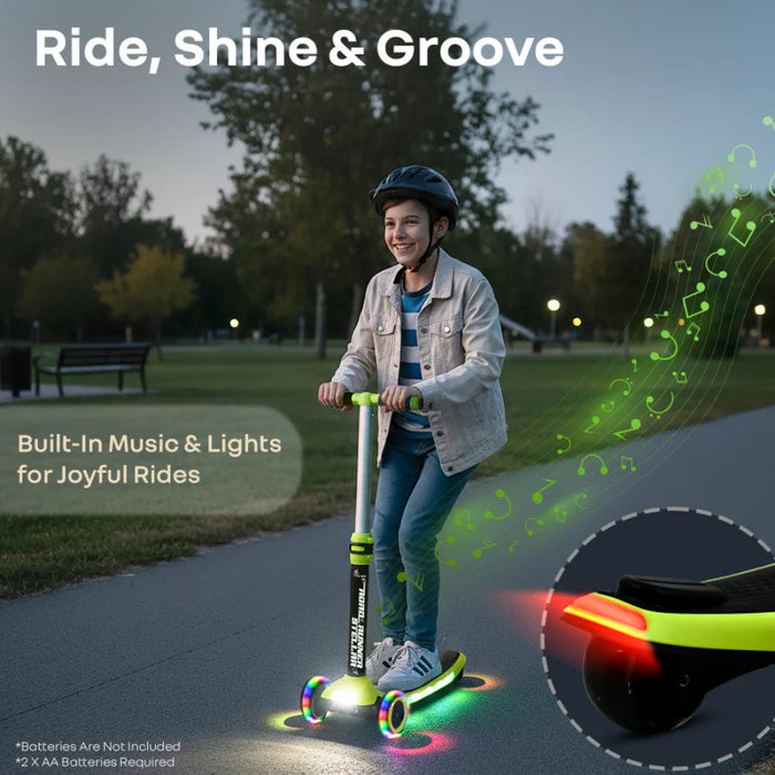 R for Rabbit Road Runner Stellar Scooter - Neon Black-Ride Ons-R for Rabbit-Toycra