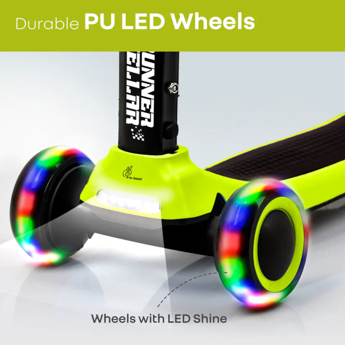 R for Rabbit Road Runner Stellar Scooter - Neon Black-Ride Ons-R for Rabbit-Toycra