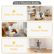 R for Rabbit Rock N Ride 3-in-1 Balance Board, Ride-On & Rocker for Kids