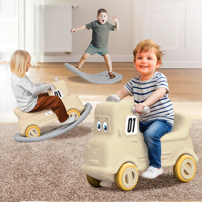 R for Rabbit Rock N Ride 3-in-1 Balance Board, Ride-On & Rocker for Kids-Ride Ons-R for Rabbit-Toycra