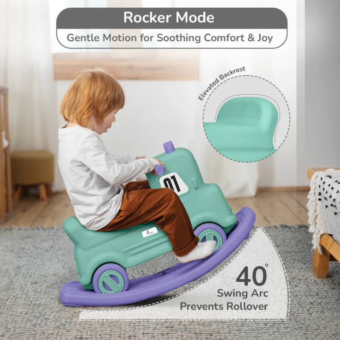 R for Rabbit Rock N Ride 3-in-1 Balance Board, Ride-On & Rocker for Kids-Ride Ons-R for Rabbit-Toycra
