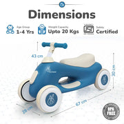 R for Rabbit Speedster Zoomy Push Ride On Car for Kids