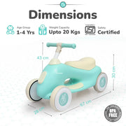 R for Rabbit Speedster Zoomy Push Ride On Car for Kids