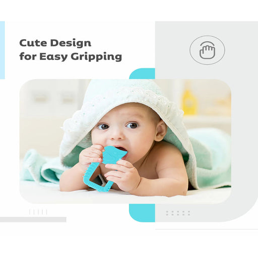 R for Rabbit Tiny Bites Safari Pack Of 3 Nibblers Pacifiers Teethrs And Rattless Blue Orange Pink-Teethers-R for Rabbit-Toycra