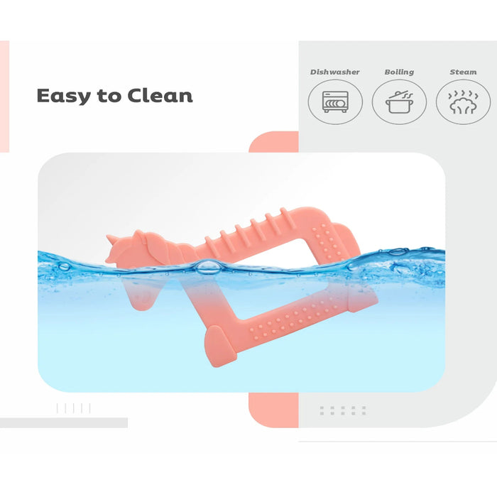 R for Rabbit Tiny Bites Safari Pack Of 3 Nibblers Pacifiers Teethrs And Rattless Blue Orange Pink-Teethers-R for Rabbit-Toycra