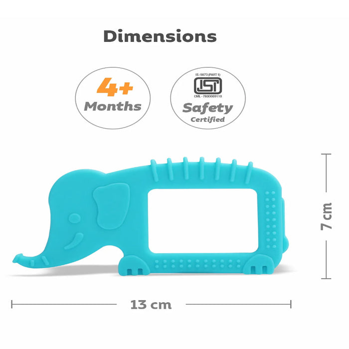 R for Rabbit Tiny Bites Safari Pack Of 3 Nibblers Pacifiers Teethrs And Rattless Blue Orange Pink-Teethers-R for Rabbit-Toycra